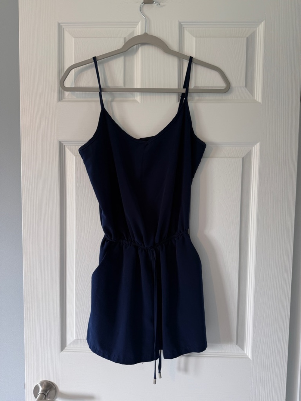 one clothing Navy Spaghetti Strap Romper